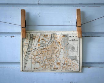 1931 Vintage Trento Map