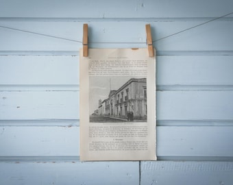 1897 Vintage San José Lithograph Illustration