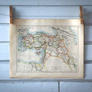 1907 Vintage Karte der Türkei