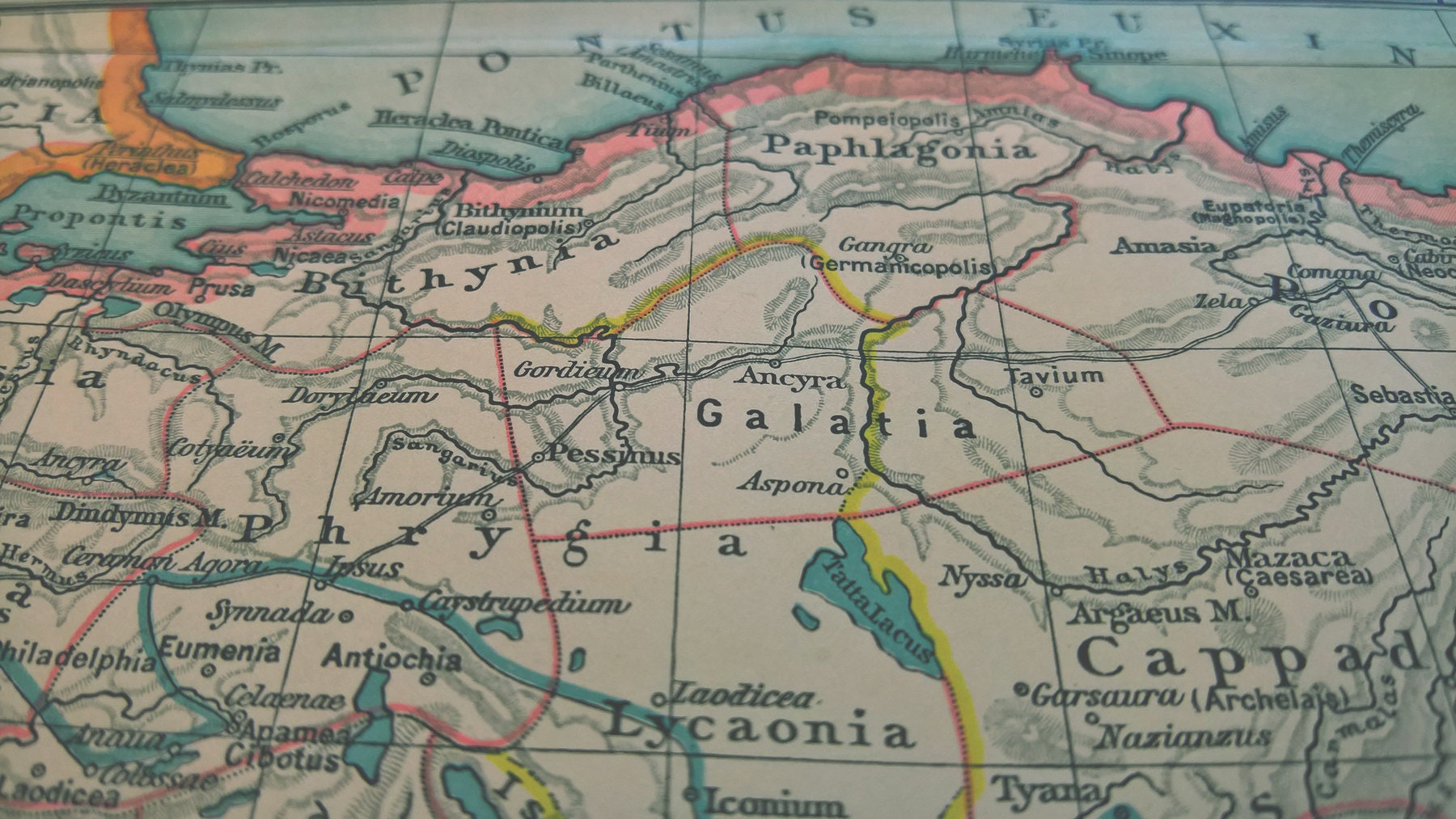 1908 Vintage Map of Asia Minor in Classical Antiquity