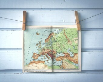 1952 Vintage Map of Europe