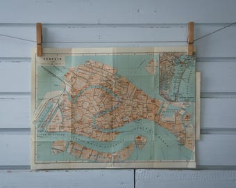 1931 Vintage Map of Venice