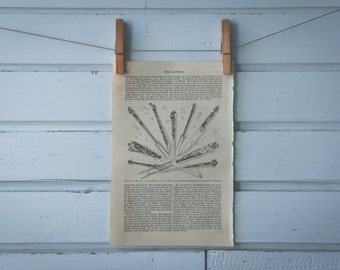1890 Vintage Forks & Knives Illustration