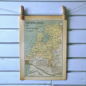 Carte des Pays-Bas vintage 1941