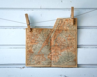 1905 Vintage Map of New York