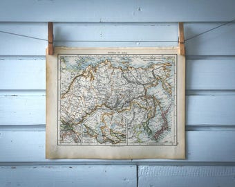 1901 Vintage Siberia Map