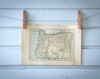 1923 Vintage Map of Oregon