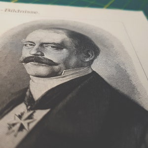 1907 Vintage Otto von Bismarck Lithograph Illustration image 4