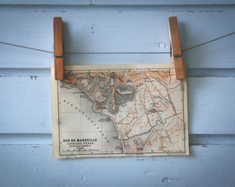 1906 Vintage Marseille Map