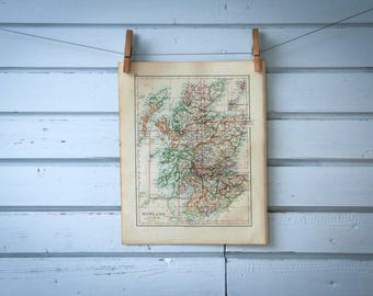 1901 Vintage Map of Scotland
