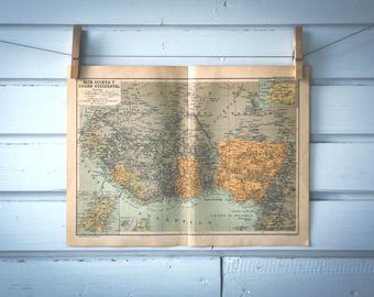 1937 Vintage West Africa Map
