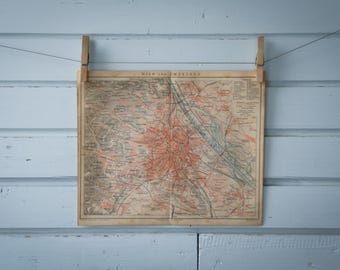 1887 Vintage Vienna Map