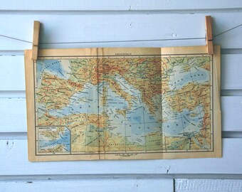 1956 Vintage Mediterranean Map