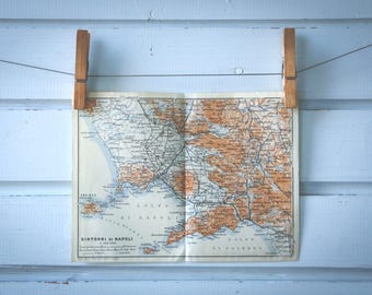 1909 Vintage Naples & Surroundings Map