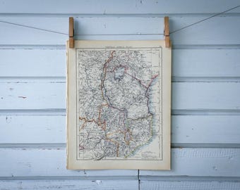 1904 Vintage Central Africa Map