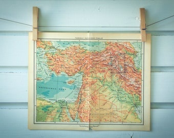1959 Vintage Near East Map