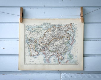 1904 Vintage Map of Asia