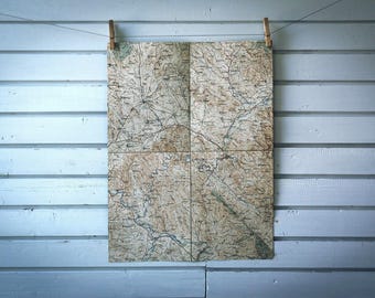 1930s Vintage Central Macedonia Map