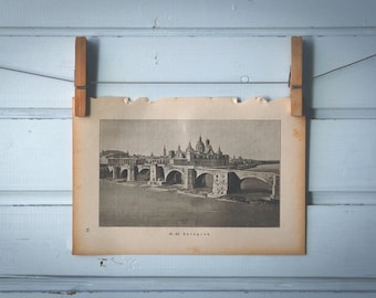 1894 Vintage Zaragoza Illustration