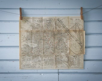 1911 Vintage Vienna Map