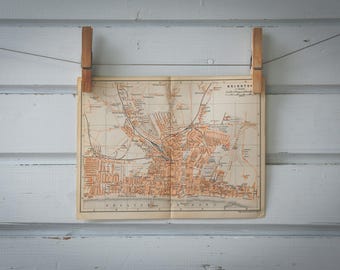 1899 Vintage Map of Brighton