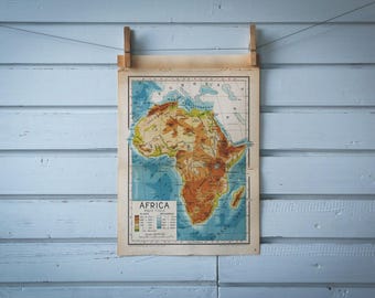 1946 Vintage Map of Africa