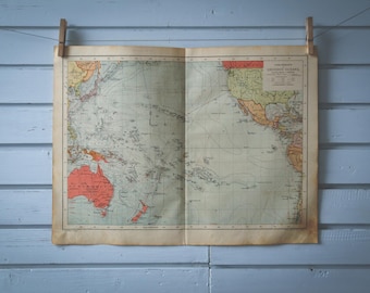 1904 Vintage Map of the Pacific Ocean