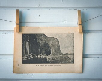 1890 Vintage Fingal's Cave Illustration