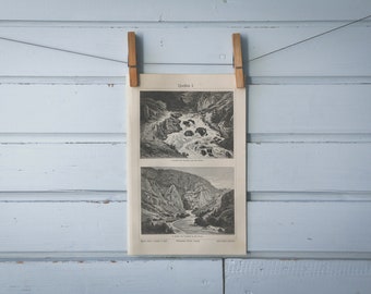 1907 Vintage Springs Lithograph Illustration