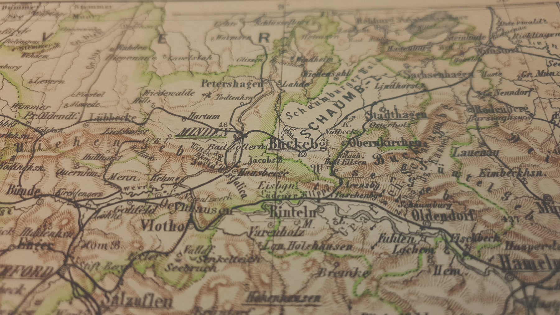 1907 Vintage Westphalia Map