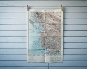 1951 Vintage North Dalmatia Map