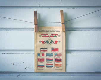 1915 Vintage Flags Illustration