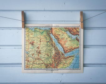 1965 Vintage Northeast Africa Map