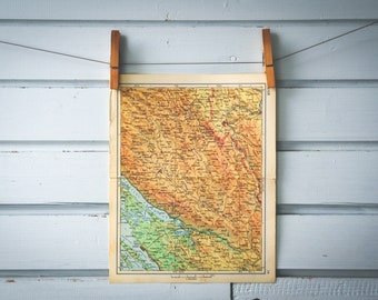 1961 Vintage Lika & North Dalmatia Map