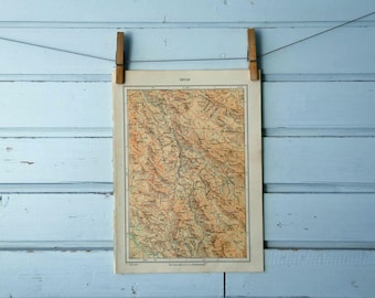 1971 Vintage East Lika & West Bosnia Map