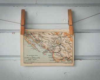 1915 Vintage North Dalmatia Map