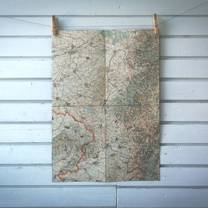 1930s Vintage West Romania Map