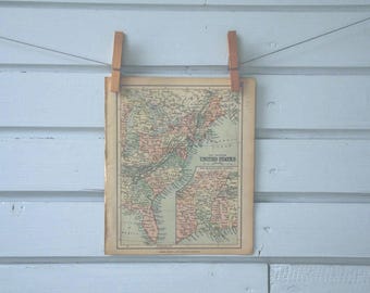 1896 Vintage Eastern USA Map