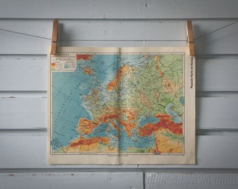 1936 Vintage Map of Europe