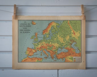 1941 Vintage Map of Europe