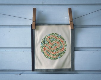 1960 Vintage Serpent Ishihara Color Test Plate