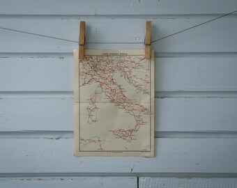 1931 Vintage Italy Traffic Map