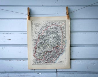 1904 Vintage Transvaal Map