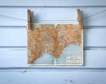 1931 Vintage Amalfi Coast Map