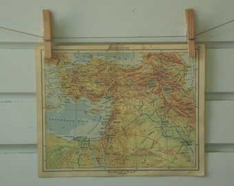 1951 Vintage Near East Map