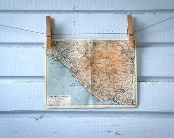 1931 Vintage Mount Vesuvius Map