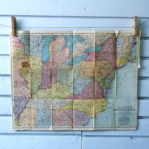Carte vintage 1905 est des Etats-Unis