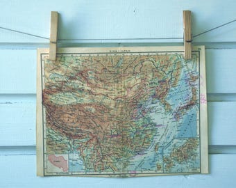 1951 Vintage Map of China
