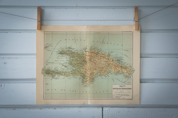 Rare find* 1928 Vintage Hispaniola Map