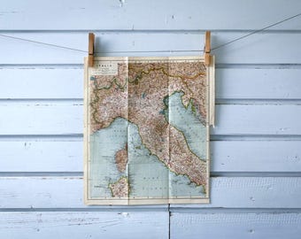 1931 Vintage North & Central Italy Map